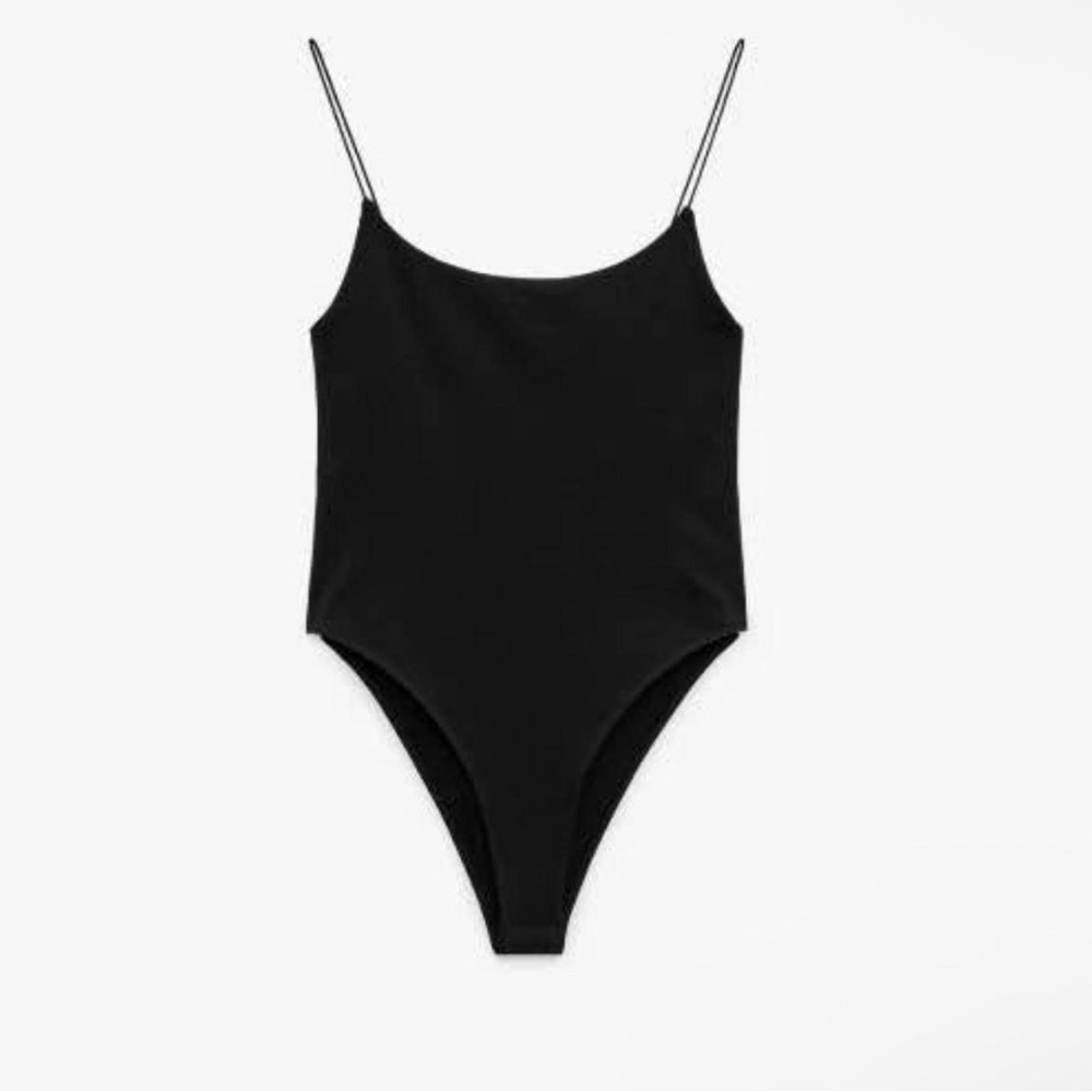 Zara Black Spaghetti Strap Bodysuit